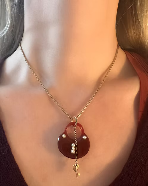 Georgian Carnelian Padlock Pendant
