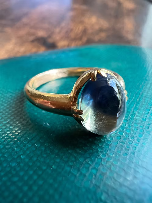 Cabochon Bi-colour Sapphire Ring
