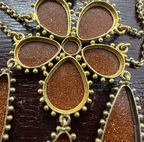 Aventurine Georgian Pansy Necklace