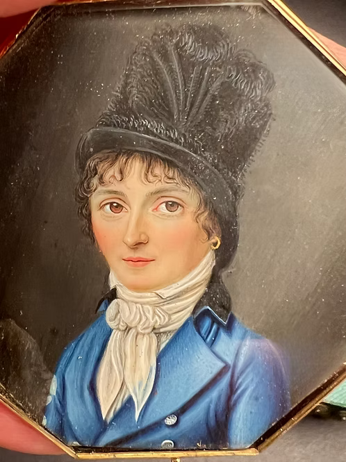 French Octagonal Portrait Miniature