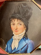 French Octagonal Portrait Miniature