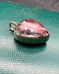 Foiled Rock Crystal Georgian Heart Pendant
