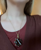 Victorian Agate Snake Pendant