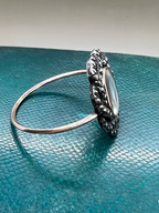 Ribbon Border Locket Ring c.1760