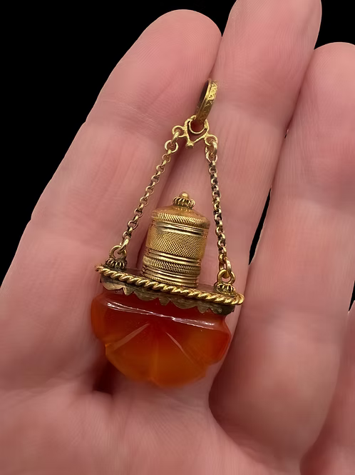 Regency Carnelian Scent Bottle Pendant