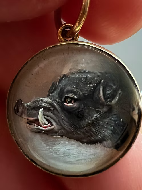 Wild Boar Essex Crystal Pendant