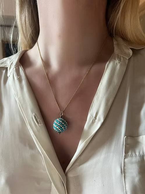 Turquoise and Pearl Ball