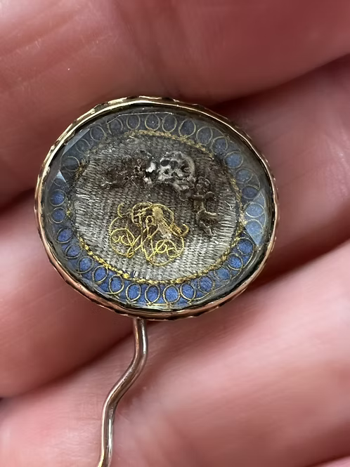 Memento Mori Stuart Crystal Pin c.1690