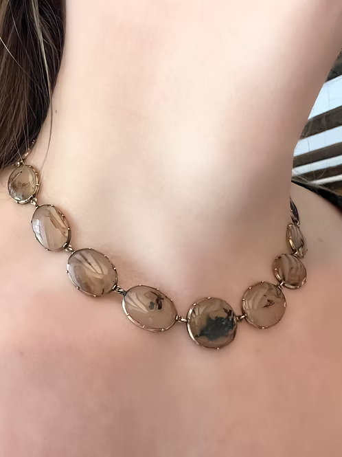 Georgian Moss Agate Rivière