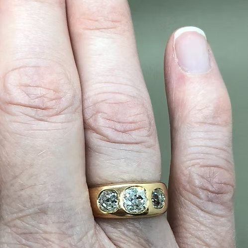 Old Cut Diamond 3 Stone