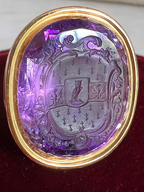 Amethyst Owl Fob Seal