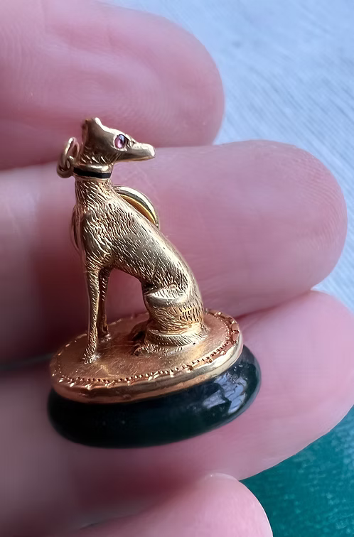 Miniature Greyhound Fob Pendant