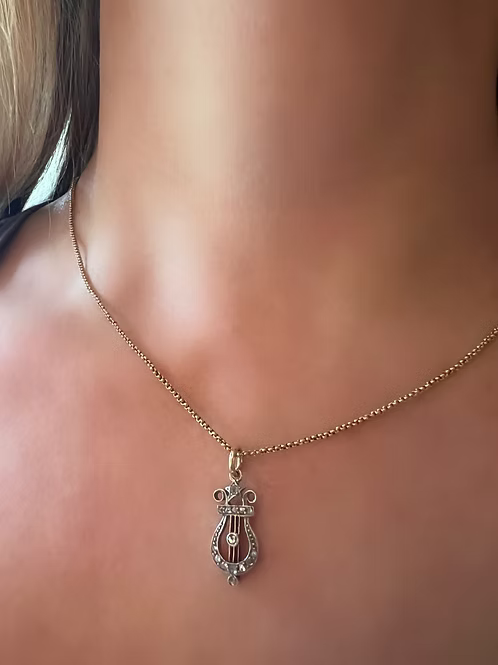 Victorian Rose diamond Lyre