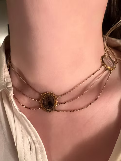 French Neoclassical Agate Necklace