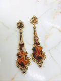 Georgian Moss Agate Articulated Earrings c.1830