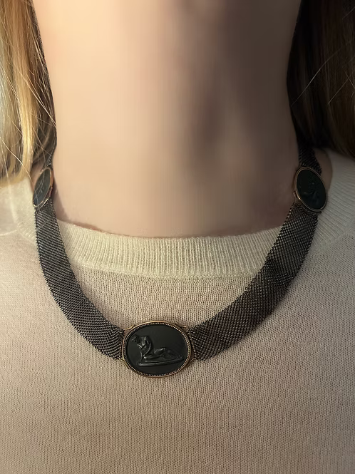Berlin Iron Cameo Necklace