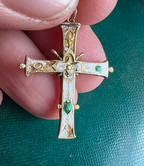 c17th Amethyst and Enamel Cross