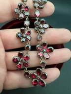 Georgian Garnet Pansy Necklace