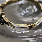 White enamel mourning ring for two members of the Hodge family