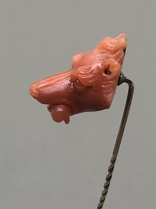 Coral Carving Wolf and Cub