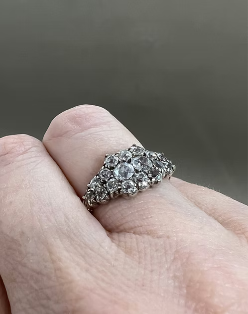 Old Cut Diamond Betrothal Ring c.1840