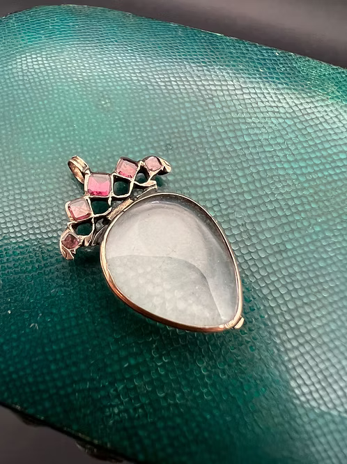 Garnet Crowned Crystal Heart c.1760