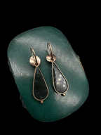 Georgian Moss Agate and Carnelian Earrings
