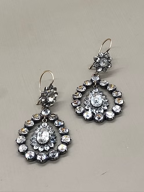Topaz and paste pendeloques