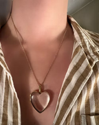 Victorian Rock Crystal Heart Locket