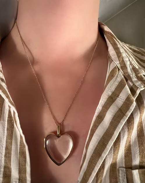 Victorian Rock Crystal Heart Locket