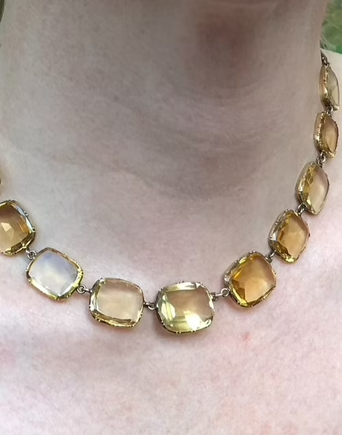 Citrine Georgian Rivière