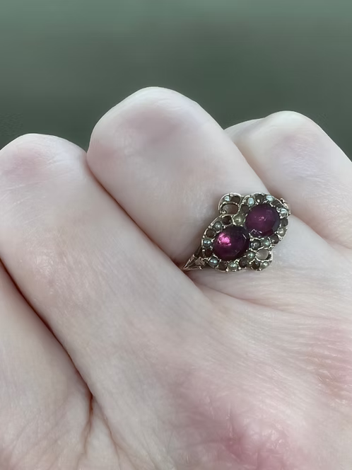 Georgian Garnet Double Oval c.177