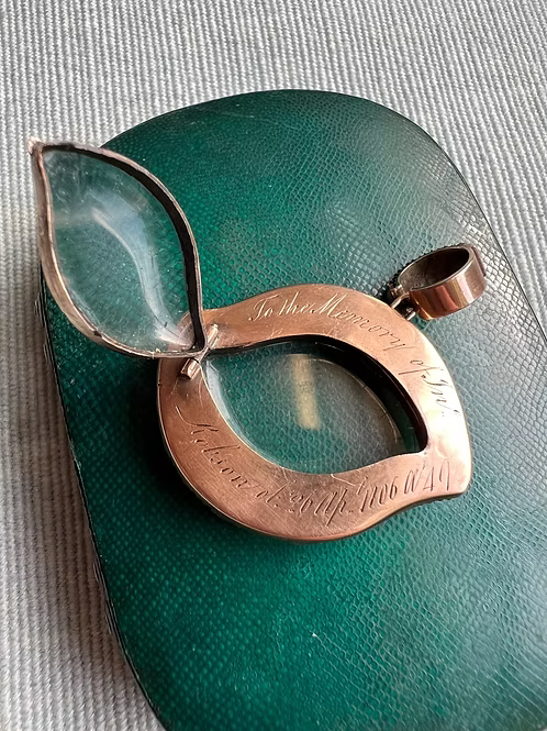 Eye-Shaped Georgian Locket Pendant