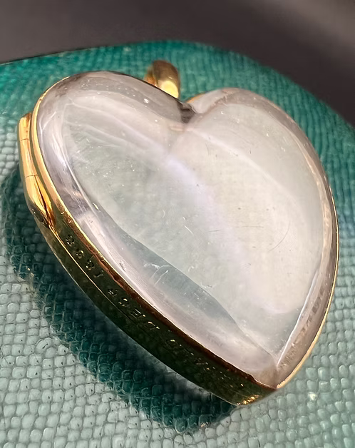 Victorian Rock Crystal Heart Locket