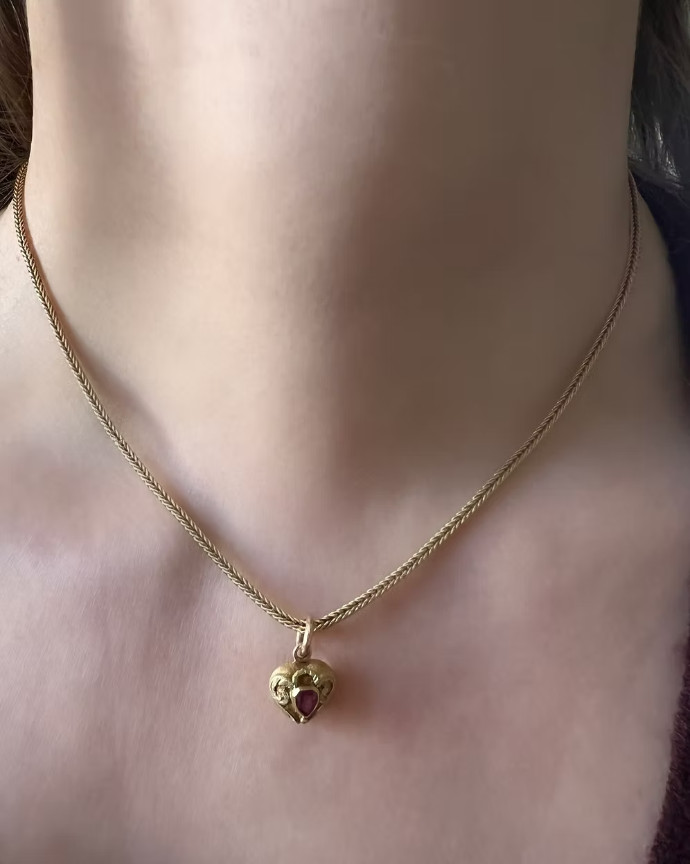 Georgian Ruby Heart