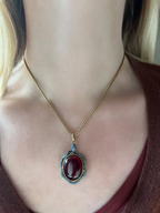 French Enamel Snake Pendant