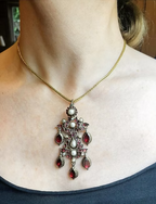 Foiled Garnet Chandelier