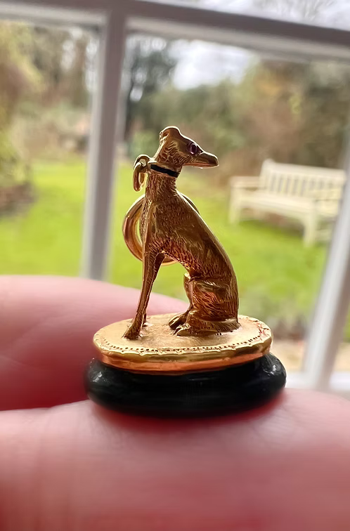 Miniature Greyhound Fob Pendant