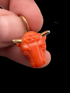Coral Bull charm