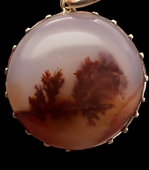 Georgian Moss Agate Pendant