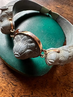 Grey Lava Carved Bracelet c.1820