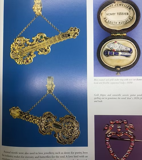 Georgian Acrostic Guitar Pendant