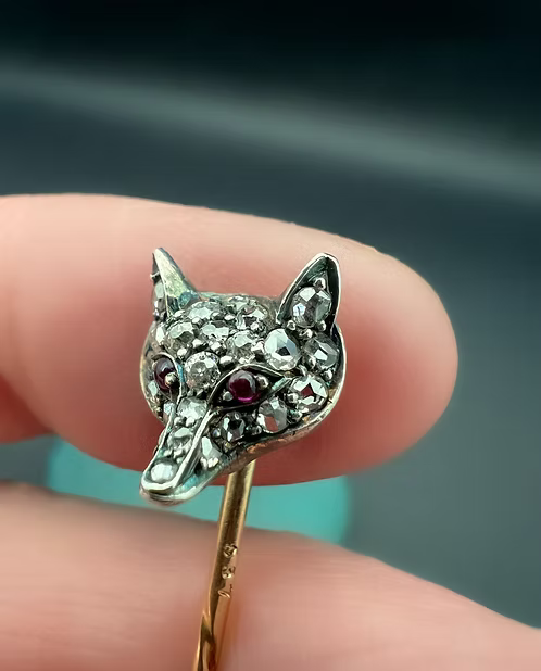 Diamond Fox Pin