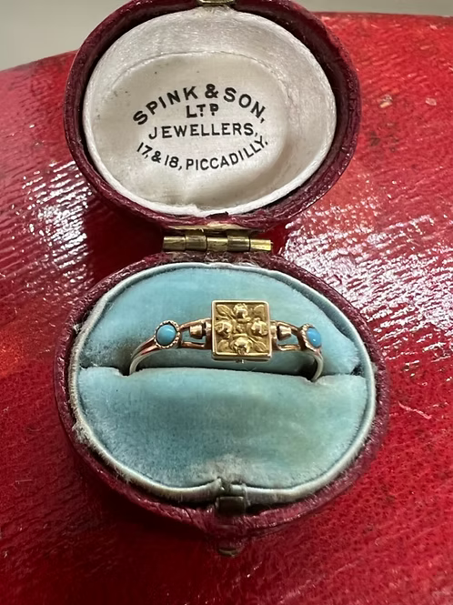 French Empire Swivel locket ring