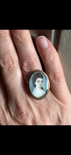 Portrait Miniature ring c.1760