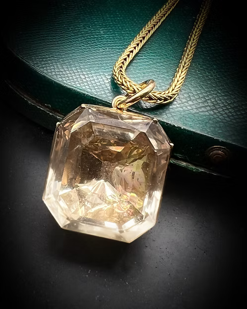 Georgian Foiled Rock Crystal Pendant