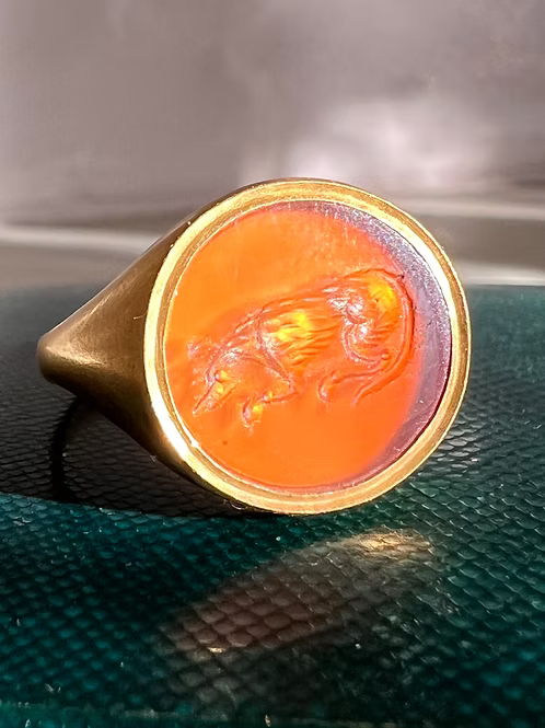 Roman Intaglio Sleeping Dog