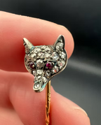 Diamond Fox Pin