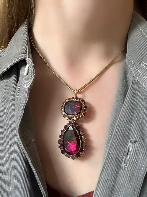 Queen Anne Garnet Drop