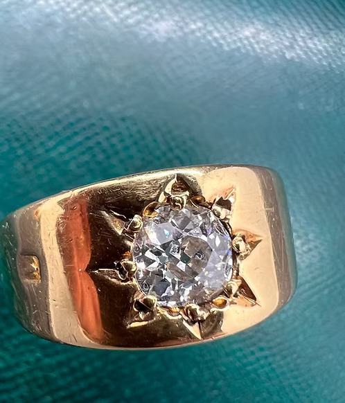 Old Cut Diamond Star Set Gypsy